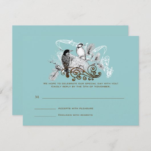 Cartes RSVP-Exigez les Inivitations de 5 x 7 (Devant / Derrière)