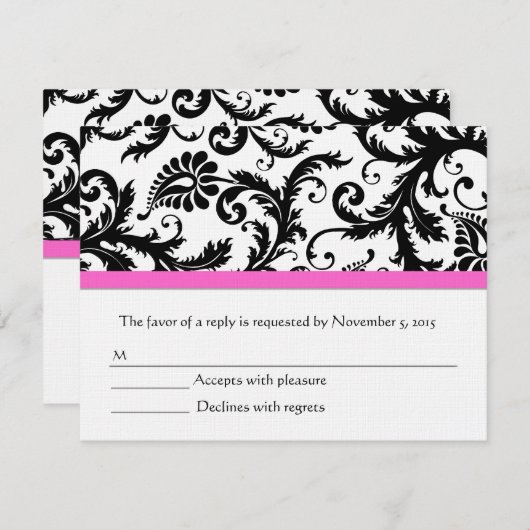 Cartes RSVP-Exigez les Inivitations de 5 x 7 (Devant / Derrière)