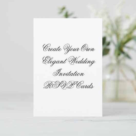 Cartes RSVP Faire-part de mariage Créez votre prop (Debout devant)