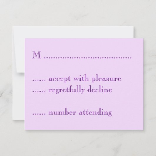 Cartes RSVP Faire-part de mariage Progression Lava (Dos)