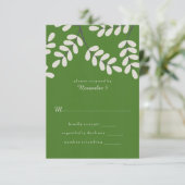 Cartes RSVP Feuilles vertes (Debout devant)