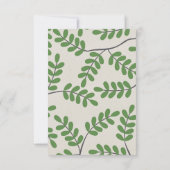 Cartes RSVP Feuilles vertes (Dos)