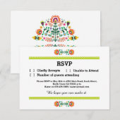 Cartes RSVP Fiesta Mexicaine Imprimées Lime Fête d (Devant / Derrière)