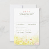 Cartes RSVP fleurs sauvages de mariage d'été (Devant)