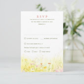 Cartes RSVP fleurs sauvages de mariage d'été (Debout devant)