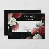 Cartes RSVP Floral Dreams (Devant / Derrière)