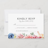 Cartes RSVP florale brillantes (Devant)