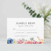 Cartes RSVP florale brillantes (Debout devant)