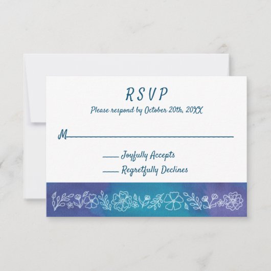Cartes RSVP florales dynamiques (Devant)