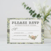 Cartes RSVP florales vintages mariages (Debout devant)