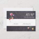 Cartes RSVP Flower Chalkboard<br><div class="desc">Améliorez vos invitations de mariage avec nos Cartes RSVP Chalkboard Watercolor Flower, un mélange harmonieux de l'art délicat des aquarelles dressées contre un arrière - plan de tableau noir spectaculaire. Ces cartes RSVP offrent une façon unique et élégante de rassembler les réponses de vos invités, en complément de votre thème...</div>