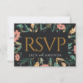 Cartes RSVP Flower Elegant (Devant)