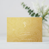 Cartes RSVP Gold Vinayaka Wedding (Debout devant)