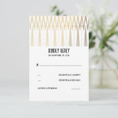 Cartes RSVP Gold White et Black Art Déco (Debout devant)