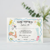 Cartes RSVP grecques Dessinées Funky Italiennes (Debout devant)