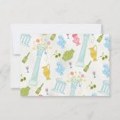 Cartes RSVP grecques Dessinées Funky Italiennes (Dos)