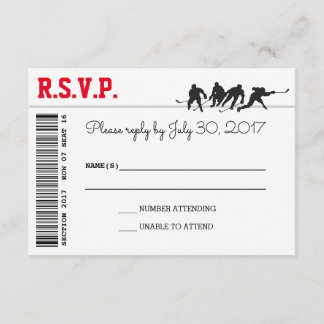 Cartes RSVP Hockey Love