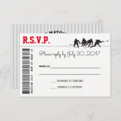 Cartes RSVP Hockey Love (Devant / Derrière)