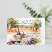 Cartes RSVP horizontales Vinee aquarelle (Debout devant)