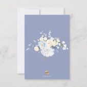 Cartes RSVP Hydrangea Bleu H2 Roses Crème (Dos)