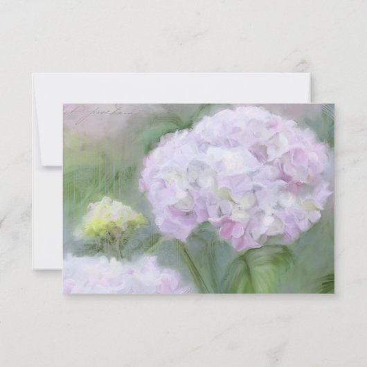 Cartes RSVP Hydrangea Fleurs Jardin Typographie