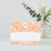 Cartes RSVP-Inséparables Orange Coral Whimsical (Debout devant)