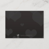 Cartes RSVP Inséparables rouges et noirs (Dos)