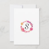 Cartes RSVP Jardin Rose Orange Aquarelle (Dos)