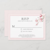 Cartes RSVP Magnolia Blooms (Devant / Derrière)