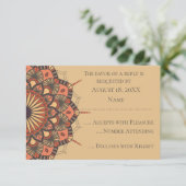 Cartes RSVP Mandala Brown contemporaines (Debout devant)