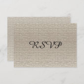 Cartes RSVP mariage Anniversaire, Argent (Devant / Derrière)