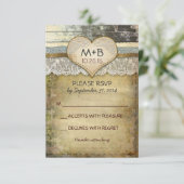 Cartes RSVP mariage campagnard (Debout devant)