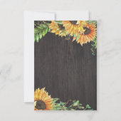 Cartes RSVP Mariage campagnard d'aquarelle de tour (Dos)