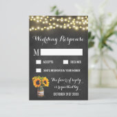 Cartes RSVP Mariage campagnard de tableau de tourn (Debout devant)