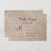 Cartes RSVP Mariage campagnard Rustique (Devant / Derrière)