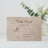 Cartes RSVP Mariage campagnard Rustique (Debout devant)