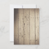 Cartes RSVP mariage campagnard rustique (Dos)