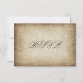 Cartes RSVP Mariage campagnard Rustique en papier (Dos)