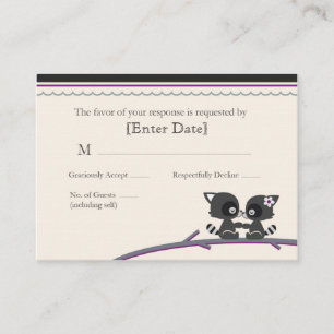 Cartes RSVP Mariage Coon