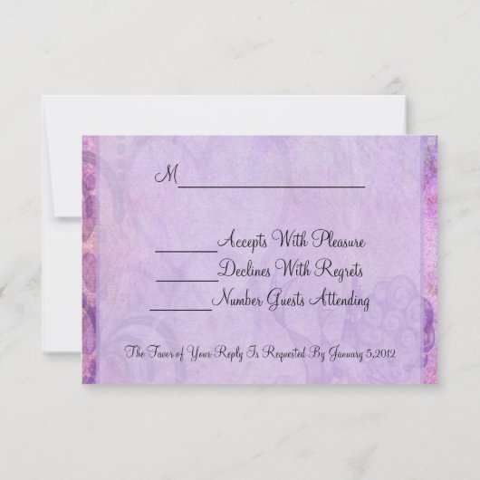 Cartes RSVP Mariage Cupide (Dos)