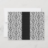 Cartes RSVP Mariage damassé (Dos)