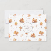 Cartes RSVP Mariage de automne Brown en terre cuit (Dos)