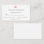 Cartes RSVP Mariage de automne d'aquarelle budget  (Devant / Derrière)