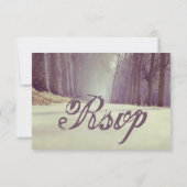 Cartes RSVP Mariage de automne Rustic Country Tree (Dos)