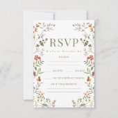 Cartes RSVP Mariage de automne Rustique Meadow (Devant)