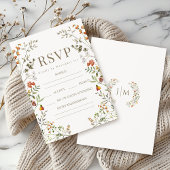Cartes RSVP Mariage de automne Rustique Meadow