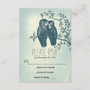 cartes RSVP mariage doux et mignon