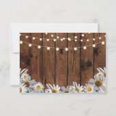 Cartes RSVP mariage en bois rustique fleurs de mar (Dos)