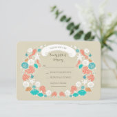 Cartes RSVP Mariage Plage Cute (Debout devant)