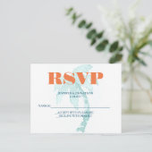 Cartes RSVP Mariage Typographie Palm (Debout devant)